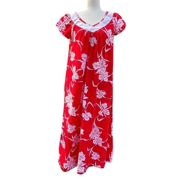 Hilo Hattie Dresses & Skirts - Vintage Hilo Hattie Womens Hawaiian Maxi Dress Mu Mu Loungewear Porch Dress